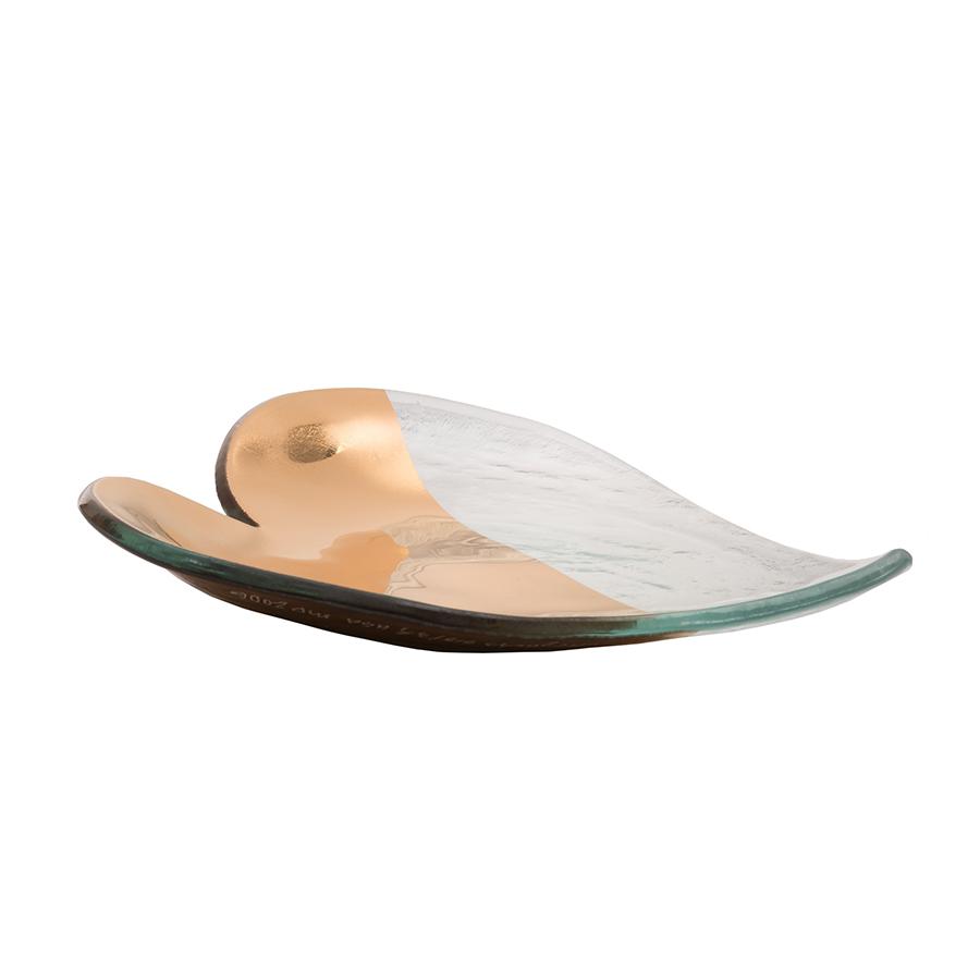 Annieglass Gold Mod Heart Plate, 7
