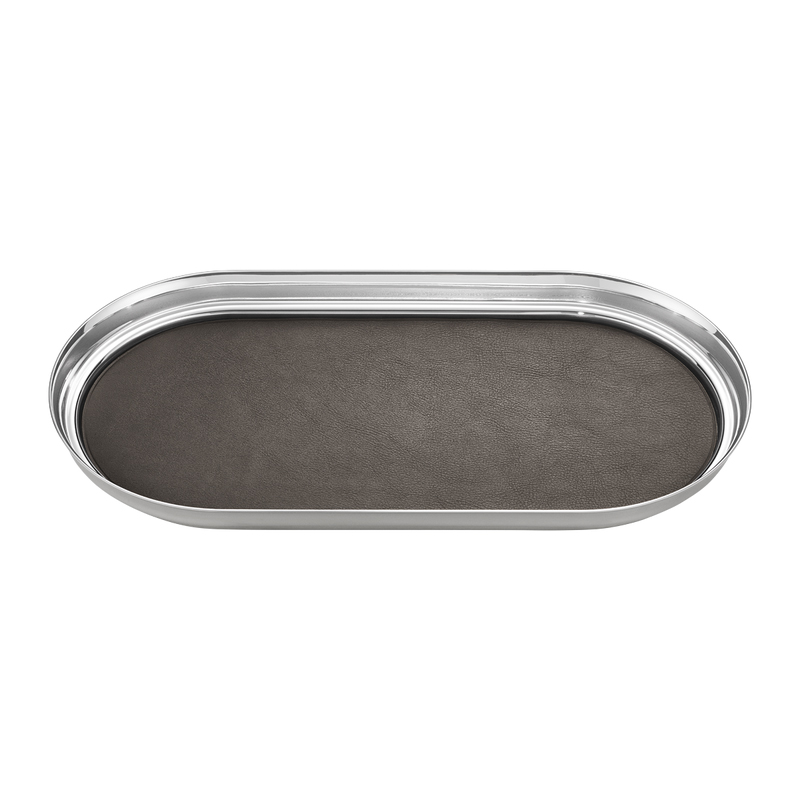 Georg Jensen Manhattan Tray with Leather