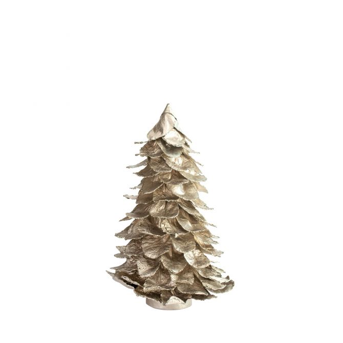 Dekorasyon Butterfly Leaf Cone Tree Champagne Gold, 14"
