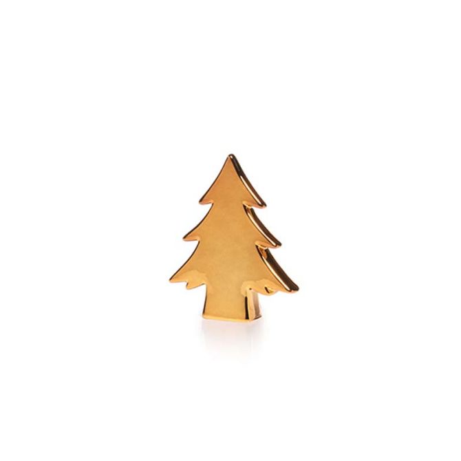 Zodax Teton Gold Ceramic Tree, 4.5"