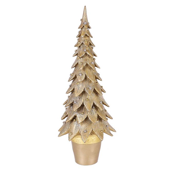 Dekorasyon Tannenbaum Dark Champagne Cone Tree, 13"