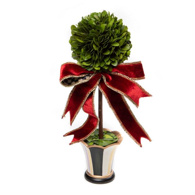 MacKenzie-Childs Christmas Magic Boxwood Topiary, Small