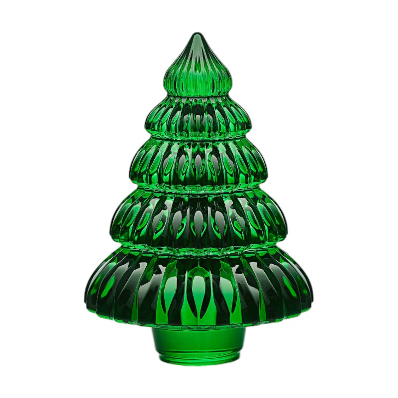 【美品】Baccarat クリスマスツリー グリーン Baccarat バカラ クリスマスツリー 置物 フィギュリン グリーン ノエル