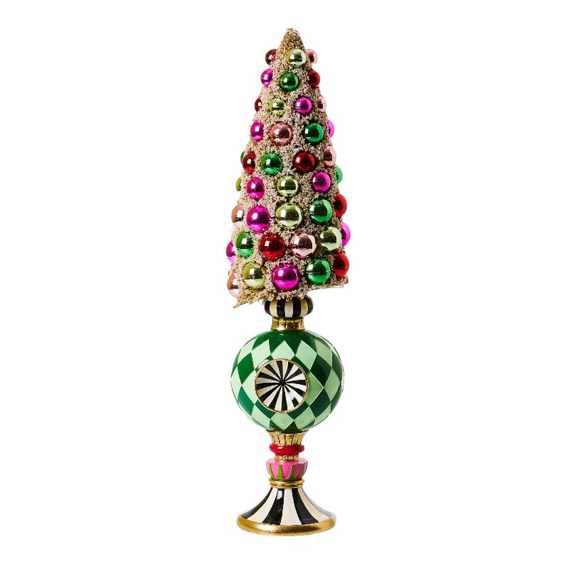 MacKenzie-Childs Granny Kitsch Bottle Brush Pedestal Tree, Small