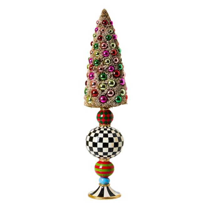 MacKenzie-Childs Granny Kitsch Bottle Brush Pedestal Tree, Large