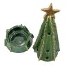 Vietri Foresta Green Large Tree with Ribbon and Gold Star