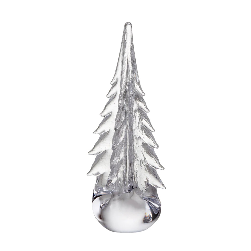 Simon Pearce Crackle Four Sided Evergreen Tree, 12