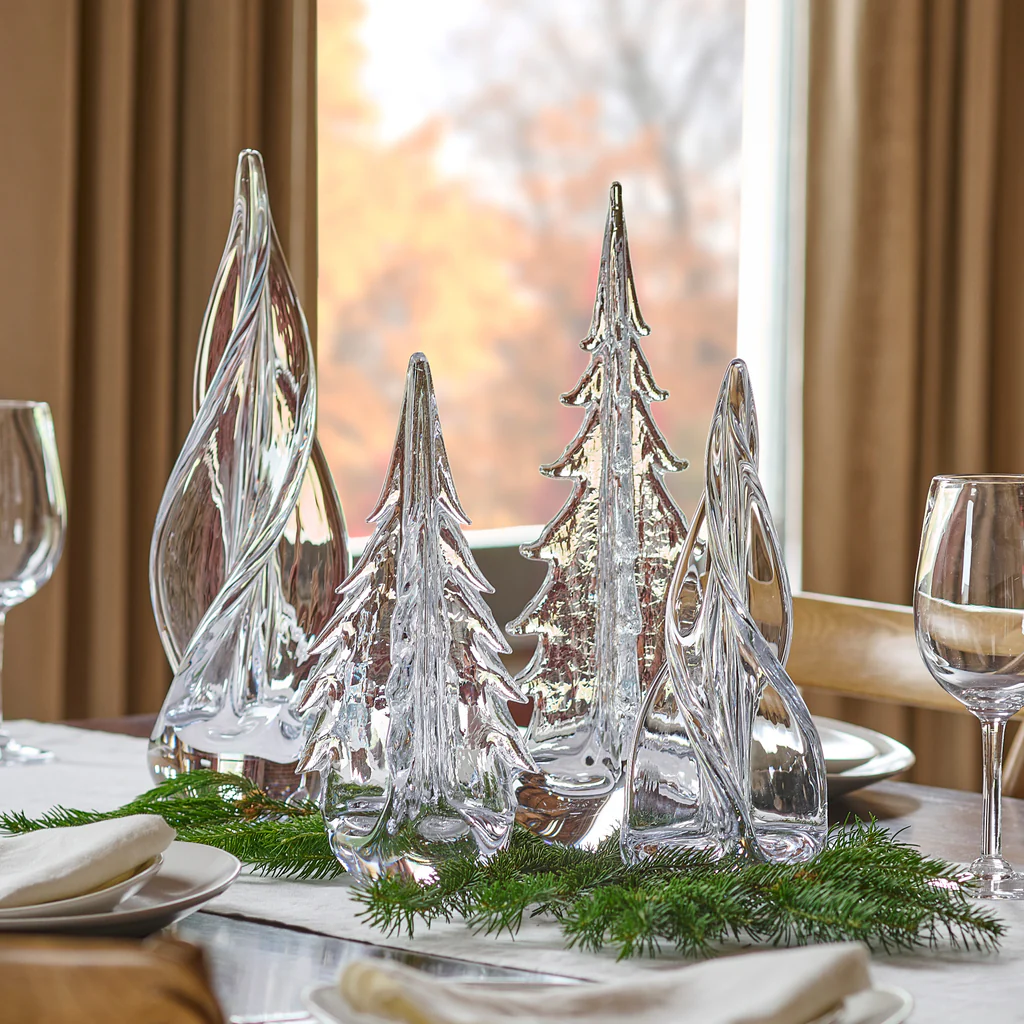 Simon Pearce Spiral Four Sided Evergreen Tree, 16