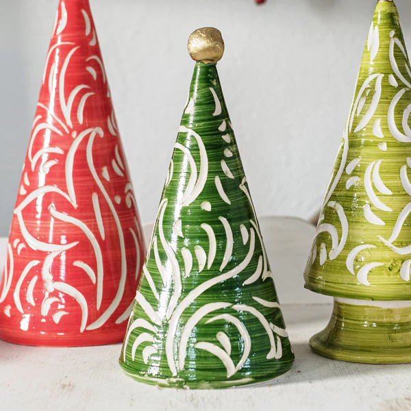 Vietri Foresta Scroll Tree, Green