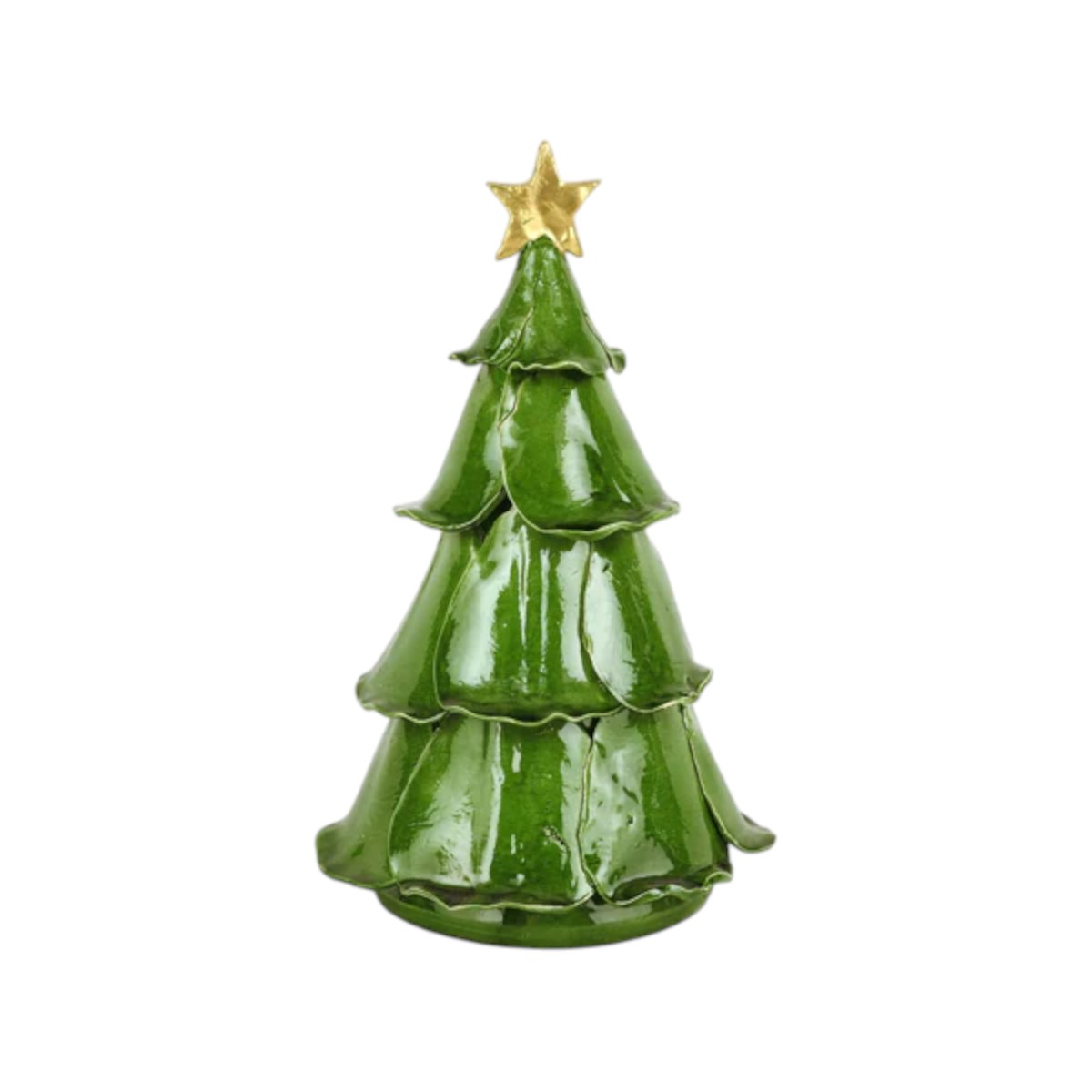 Vietri Foresta Medium Ruffled Tree, Green