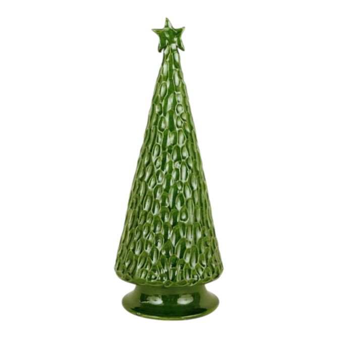 Vietri Foresta Large Hammered Tree, Green