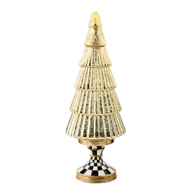 MacKenzie-Childs Courtly Noel Illuminated Glass Tree, Tall