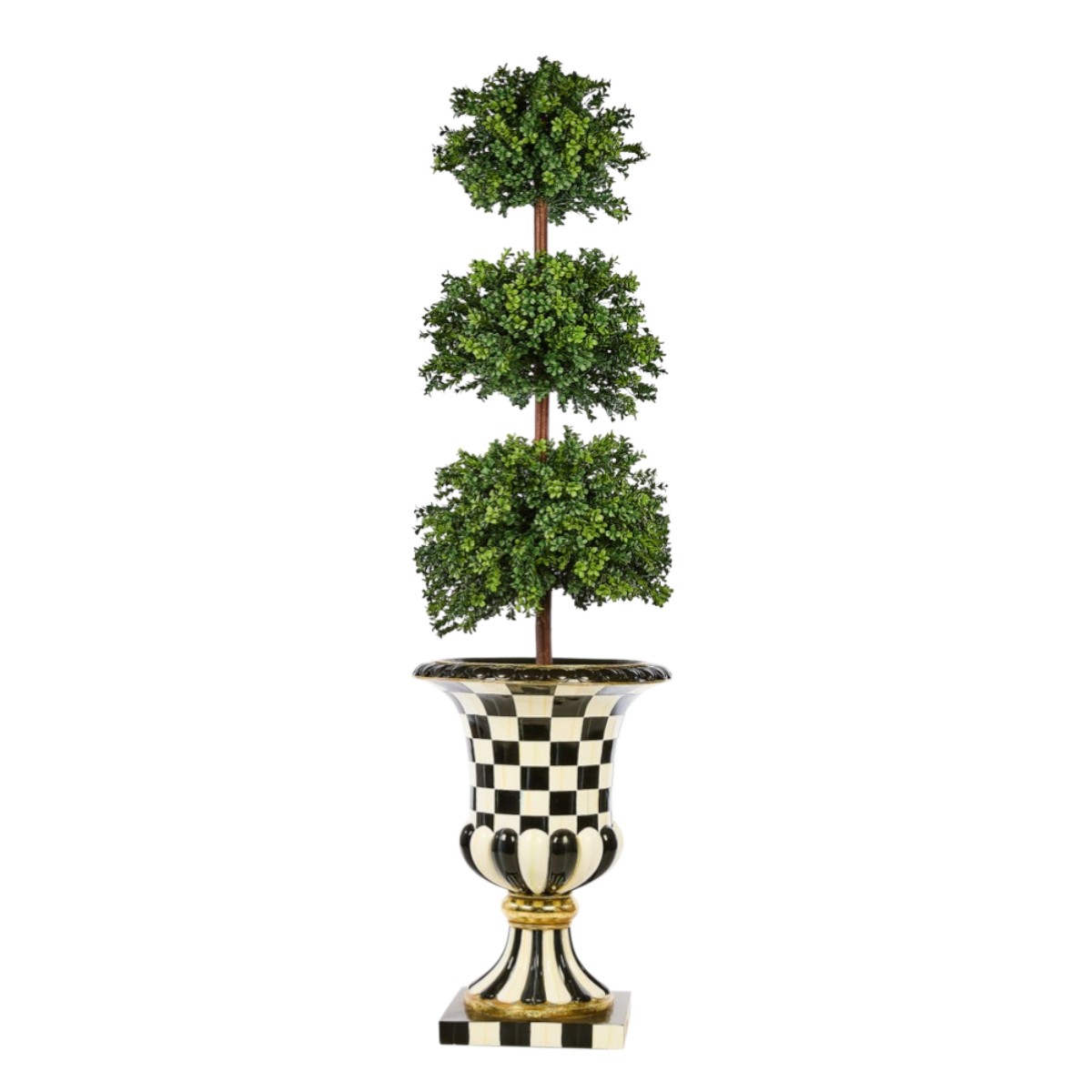 MacKenzie-Childs Boxwood Triple Ball Topiary Urn Filler