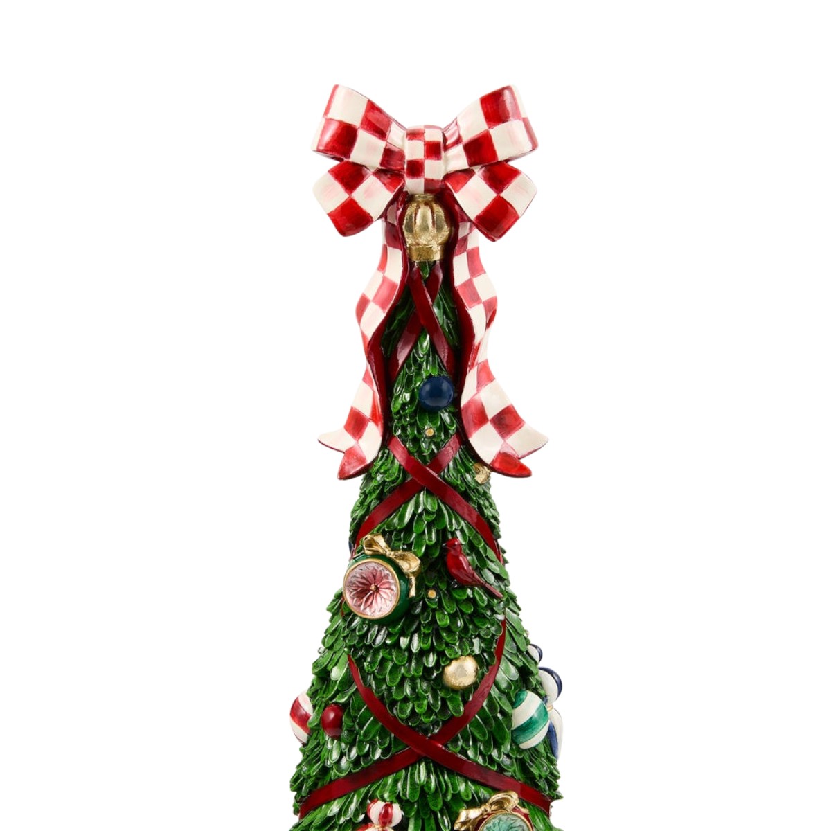 MacKenzie-Childs Timeless Tartan Illuminated Topiary Tree