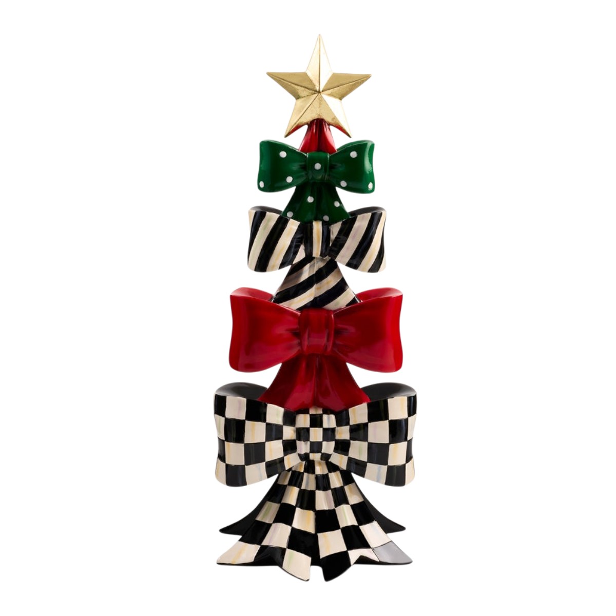 MacKenzie-Childs Holiday Stacked Bow Tree