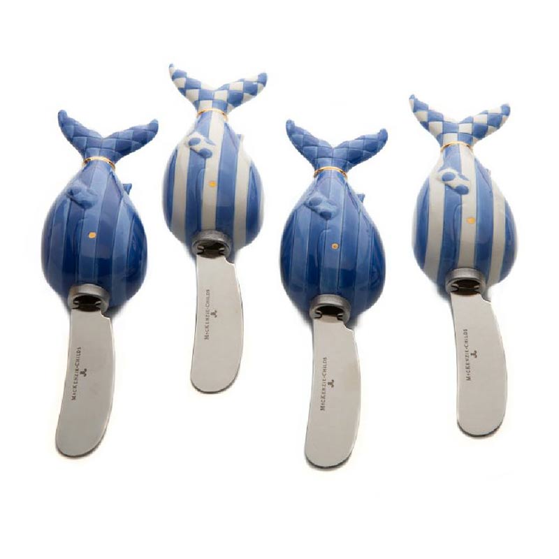 MacKenzie-Childs Big Blue Canape Knives, Set of 4