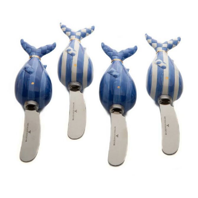 MacKenzie-Childs Big Blue Canape Knives, Set of 4