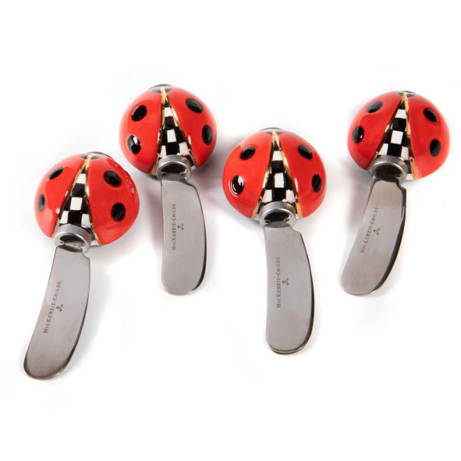 MacKenzie-Childs Ladybug Canape Knives, Set of 4