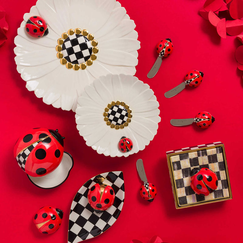 MacKenzie-Childs Ladybug Canape Knives, Set of 4