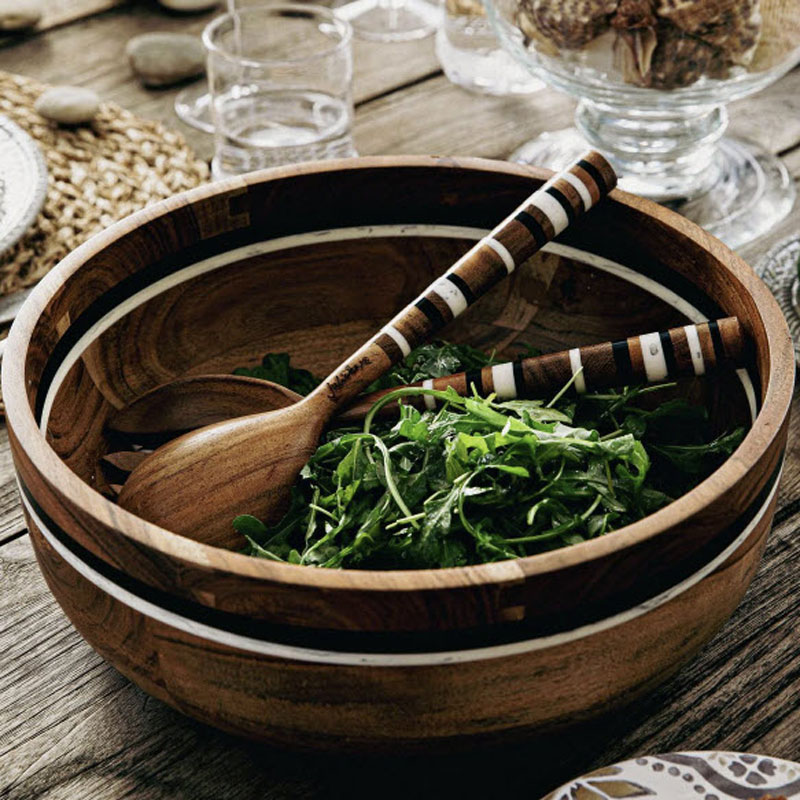 Juliska Stonewood Stripe Salad Server Set