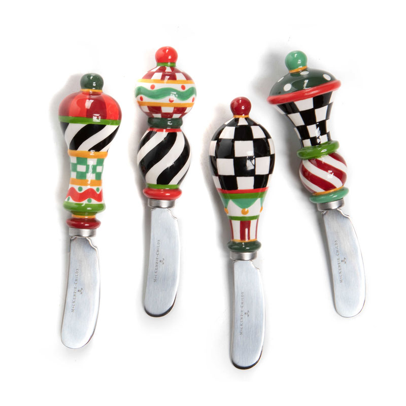 MacKenzie-Childs Holiday Jubilee Spreaders, Set of 4