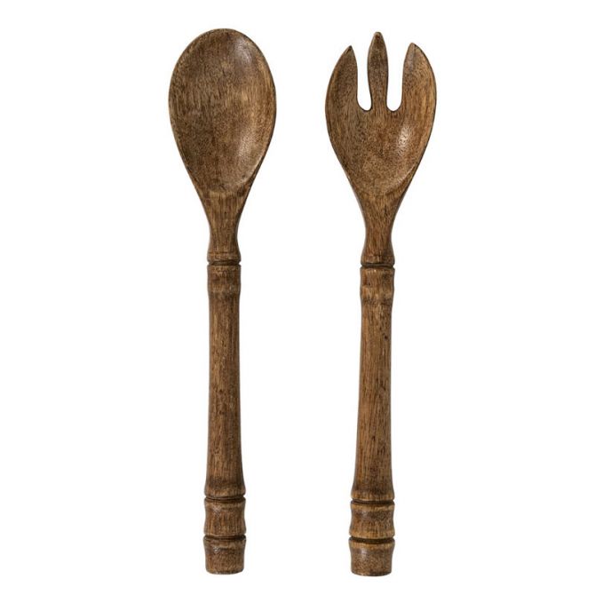Juliska Bilbao Wood Collection Serving Bowl and Salad Servers