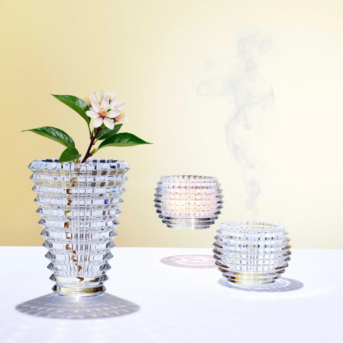 Baccarat Eye Oval Small Vase, Clear