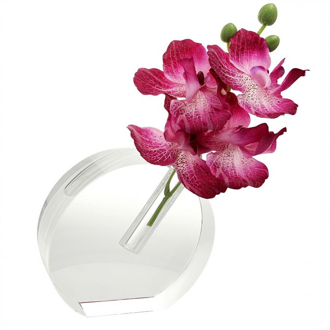 Tizo Crystal Round Bud Vase, Small