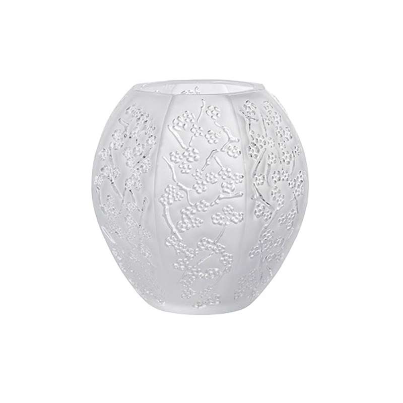 Lalique Sakura Small Vase, Clear