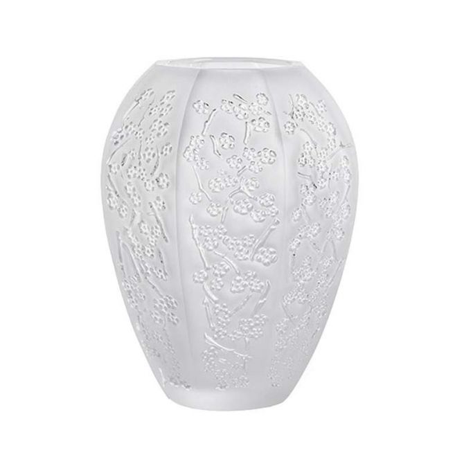 Lalique Sakura Medium Vase, Clear