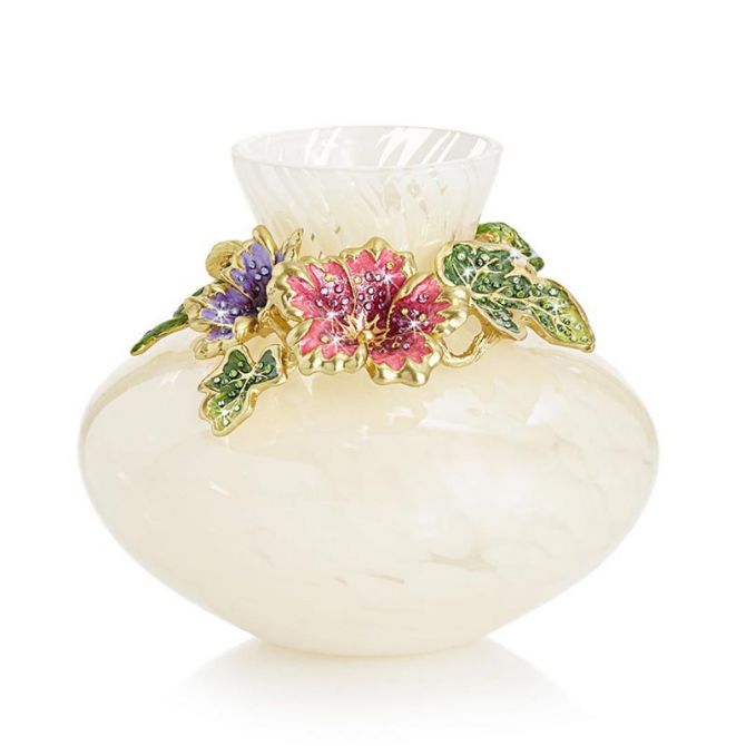 Jay Strongwater Holland Leaf and Flower Vase