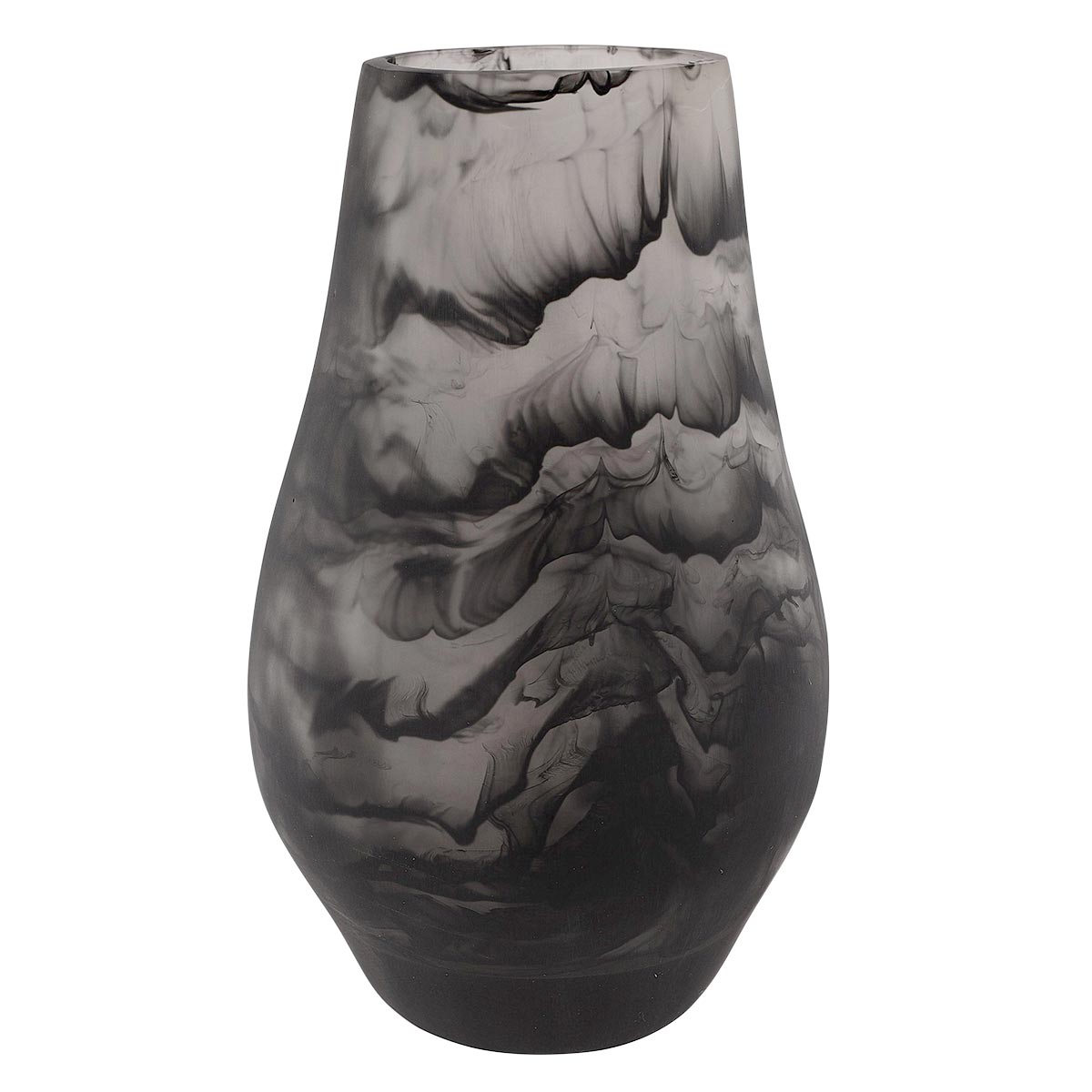 Nashi Frostware Pear Vase, Black
