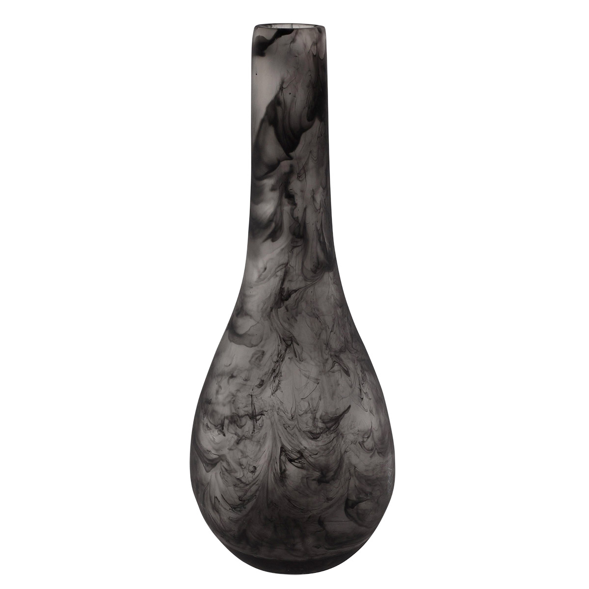 Nashi Small Frostware Tall Vase, Black