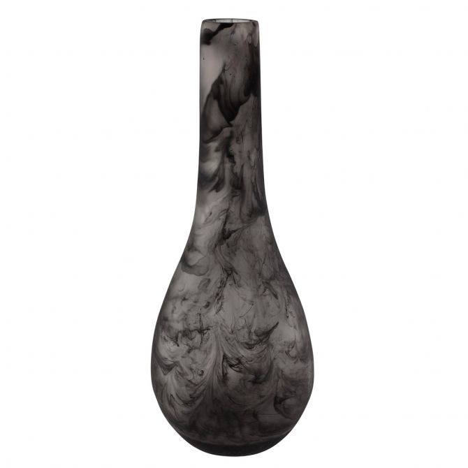Nashi Small Frostware Tall Vase, Black