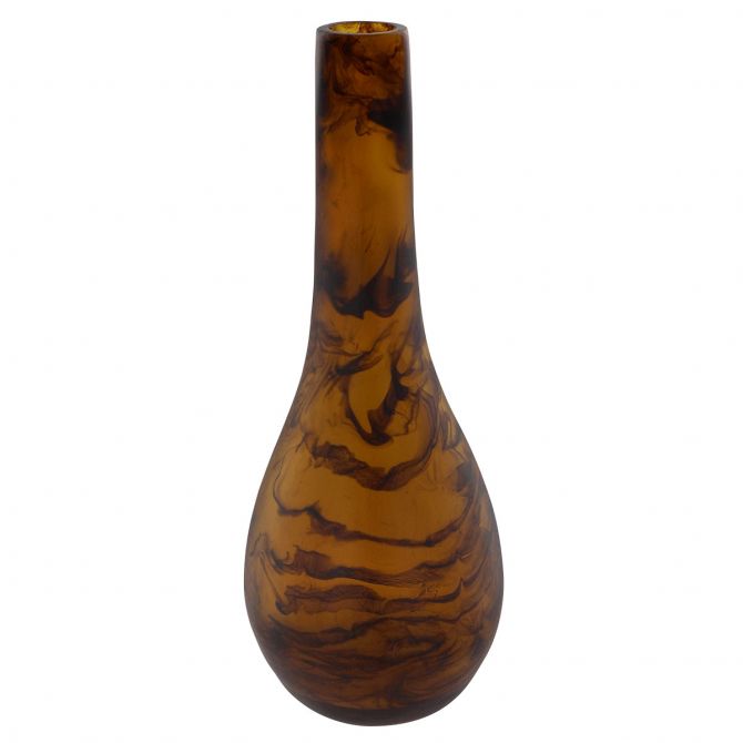 Nashi Small Frostware Tall Vase, Amber