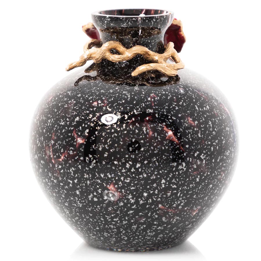 Jay Strongwater Ayla Small Night Bloom Rose Vase