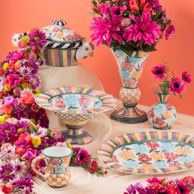 MacKenzie-Childs Painted Garden Large Vase | 11823-178 | Borsheims