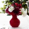 Vietri Hibiscus Glass Red Vase, Bud