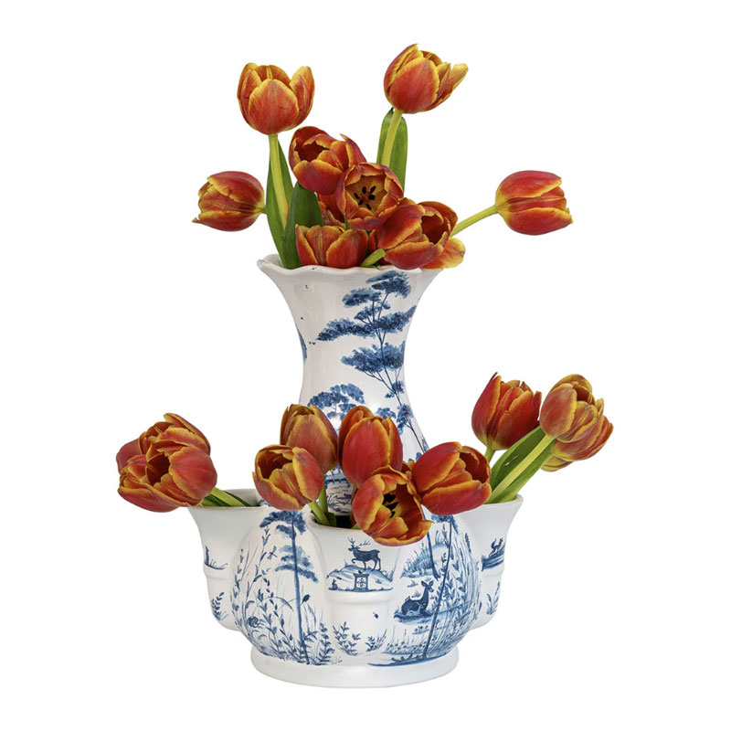 Juliska Country Estate Tulipiere Vase, Delft Blue
