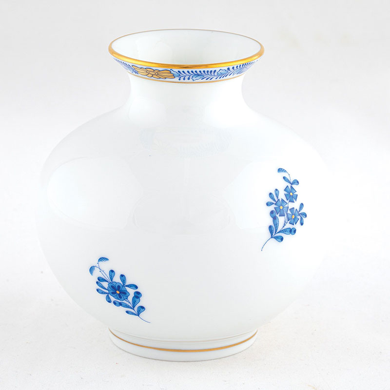 Herend Round Vase, Blue