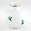 Herend Round Vase, Green