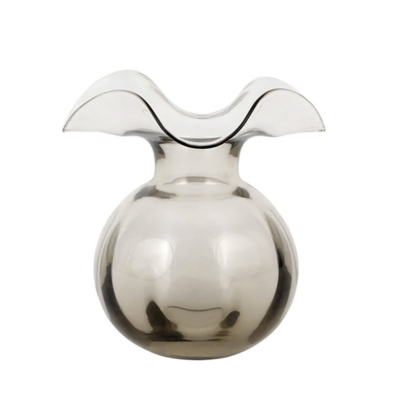 Vietri Hibiscus Glass Grey Vase, Bud