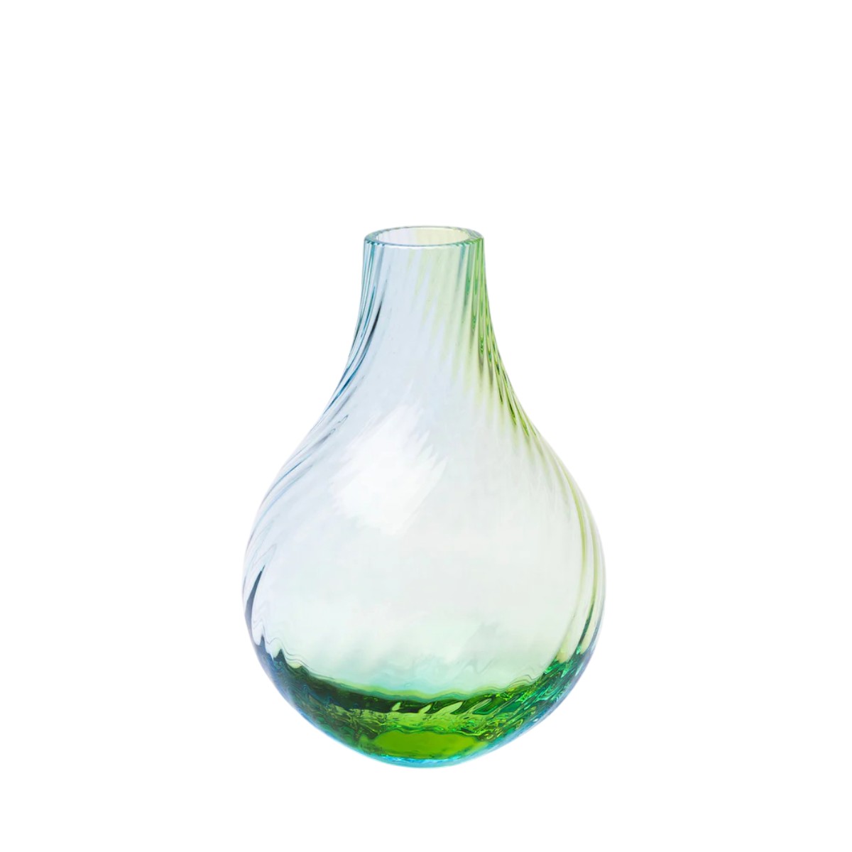 Kosta Boda Iris Vase, Blue and Green