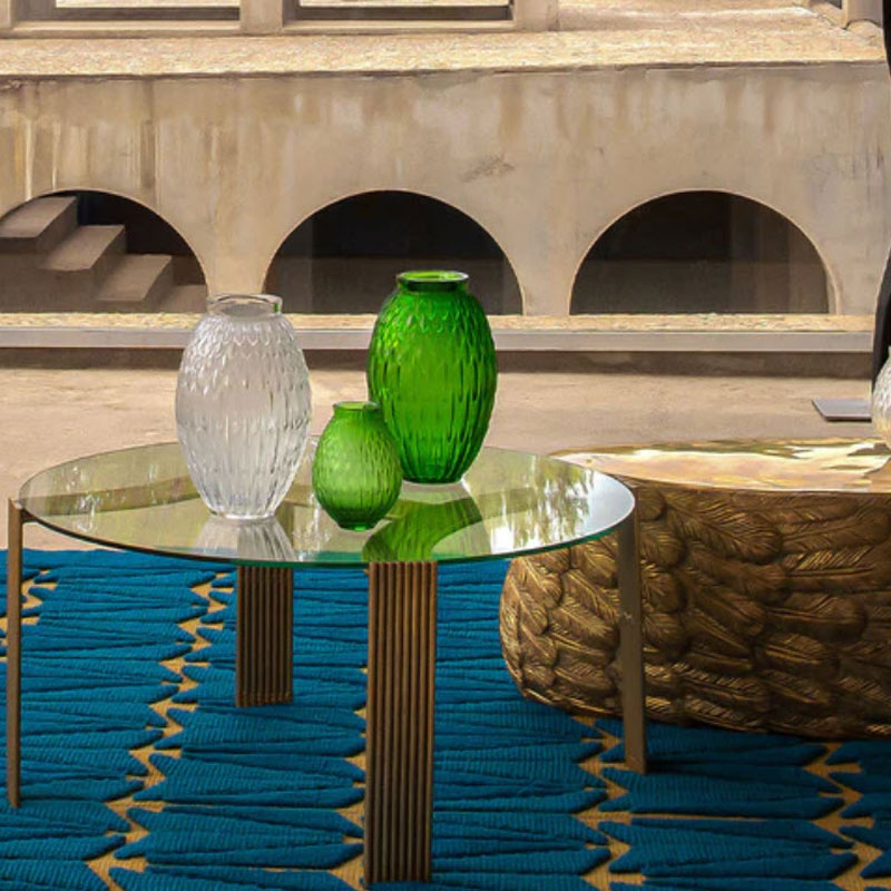 Lalique Clear Plumes Vase, Large