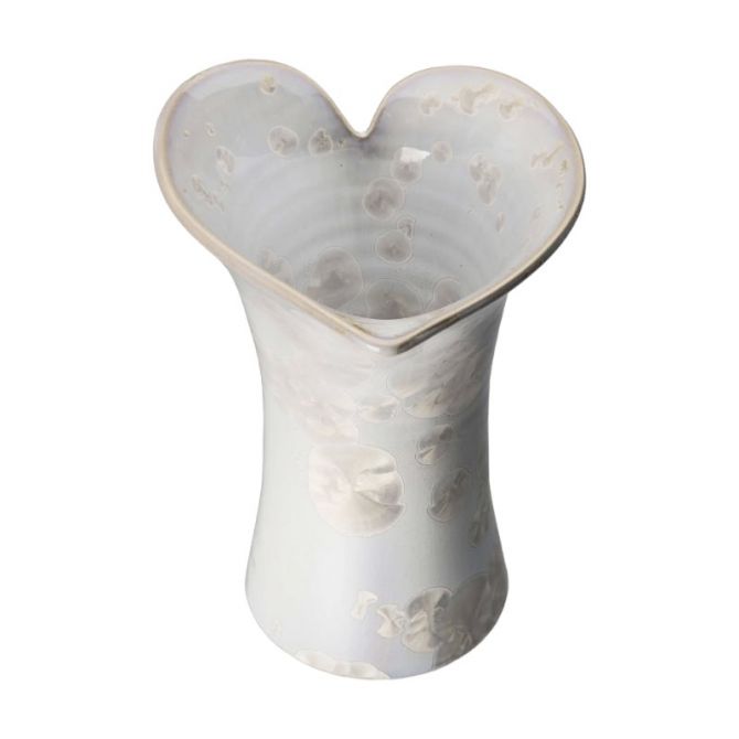 Simon Pearce Crystalline Calla Lily Vase