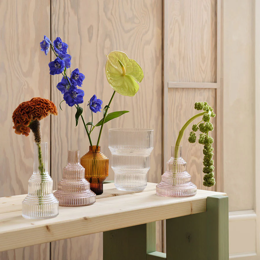 Kosta Boda Small Pavilion Vase, Light Pink