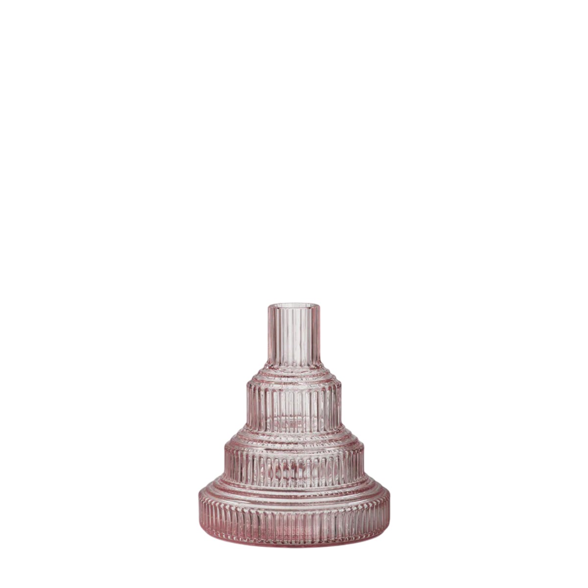 Kosta Boda Small Pavilion Vase, Light Pink