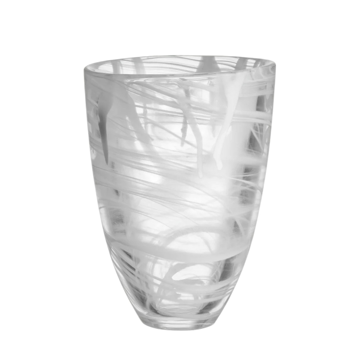 Kosta Boda White on White Contrast Vase