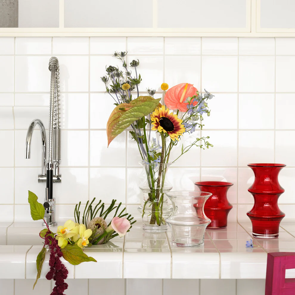 Kosta Boda Pagod Red Vase, Large