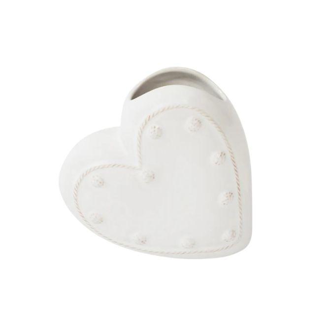 Juliska Berry & Thread Whitewash Heart Vase, 6"